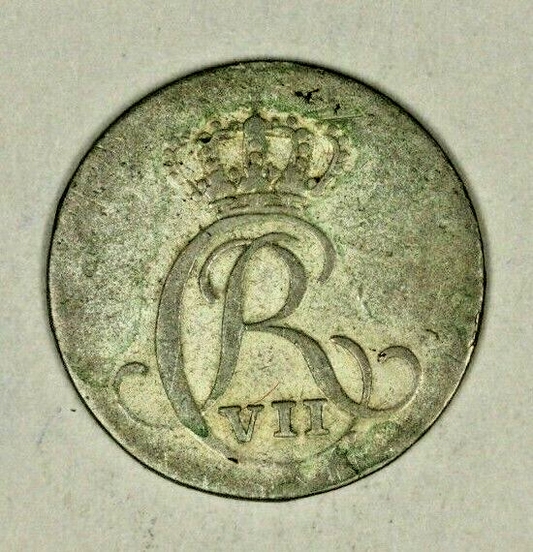 Denmark  Silver Skilling 1807  VF    A1217