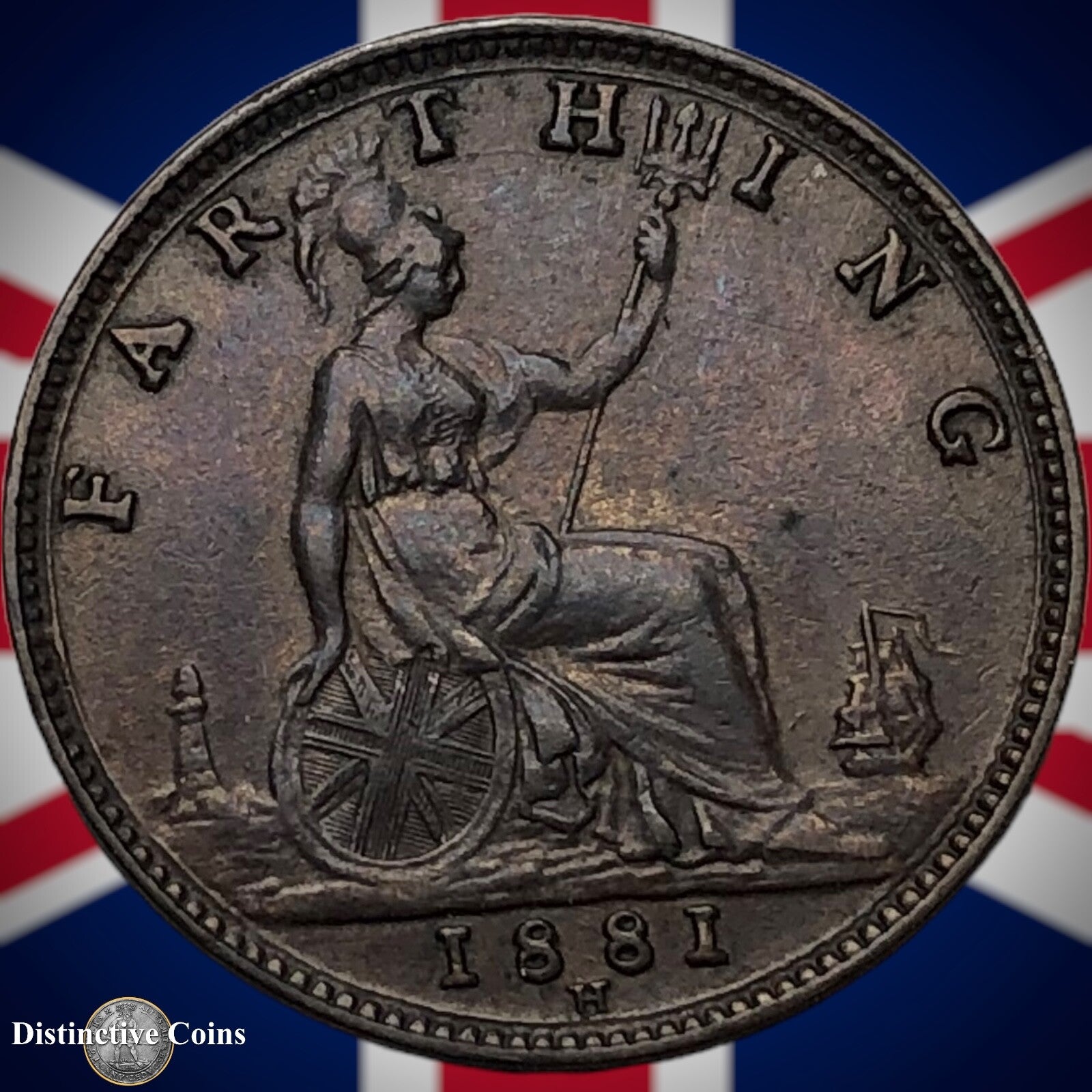 Great Britain 1881 H Farthing 1/4d GB4010