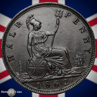 Great Britain 1862 Half Penny 1/2d GB5432