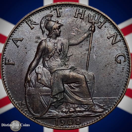 Great Britain 1908 Farthing 1/4d GB4613