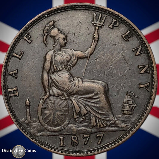 Great Britain 1877 Half Penny 1/2d GB5534