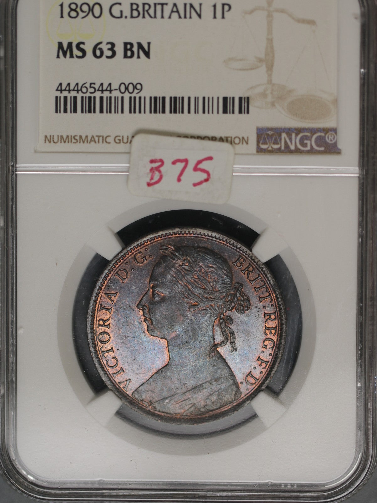 Great Britain 1890 Penny K-755 NGC MS63 BN