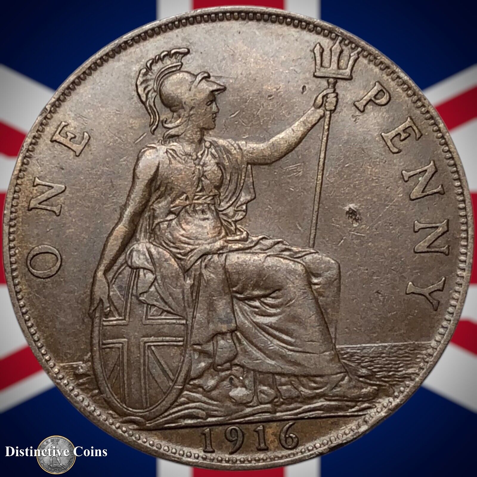 Great Britain 1916 Penny 1d GB6826