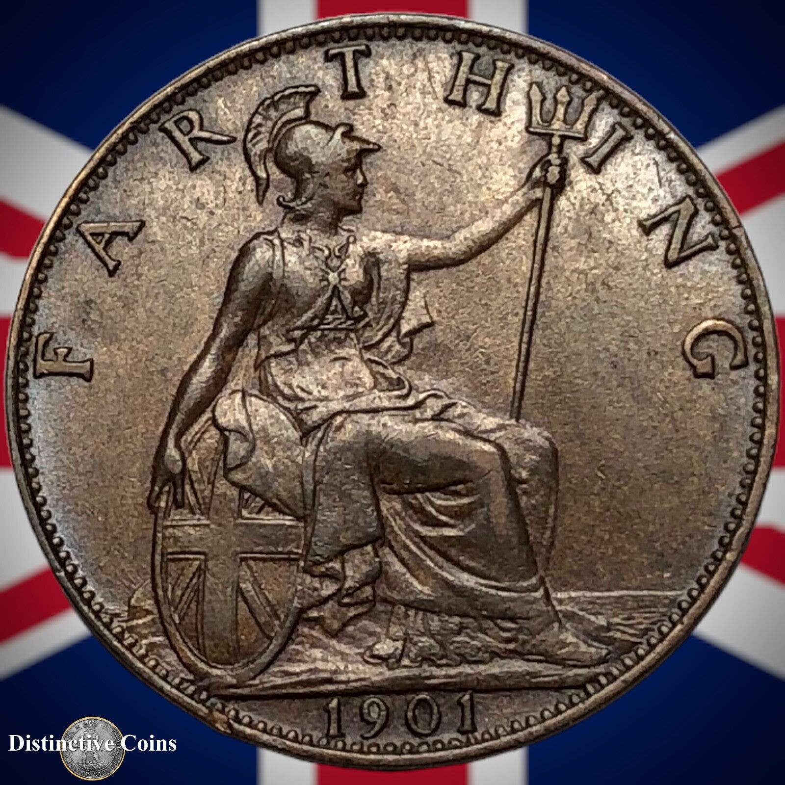 Great Britain 1901 Farthing 1/4d GB4488