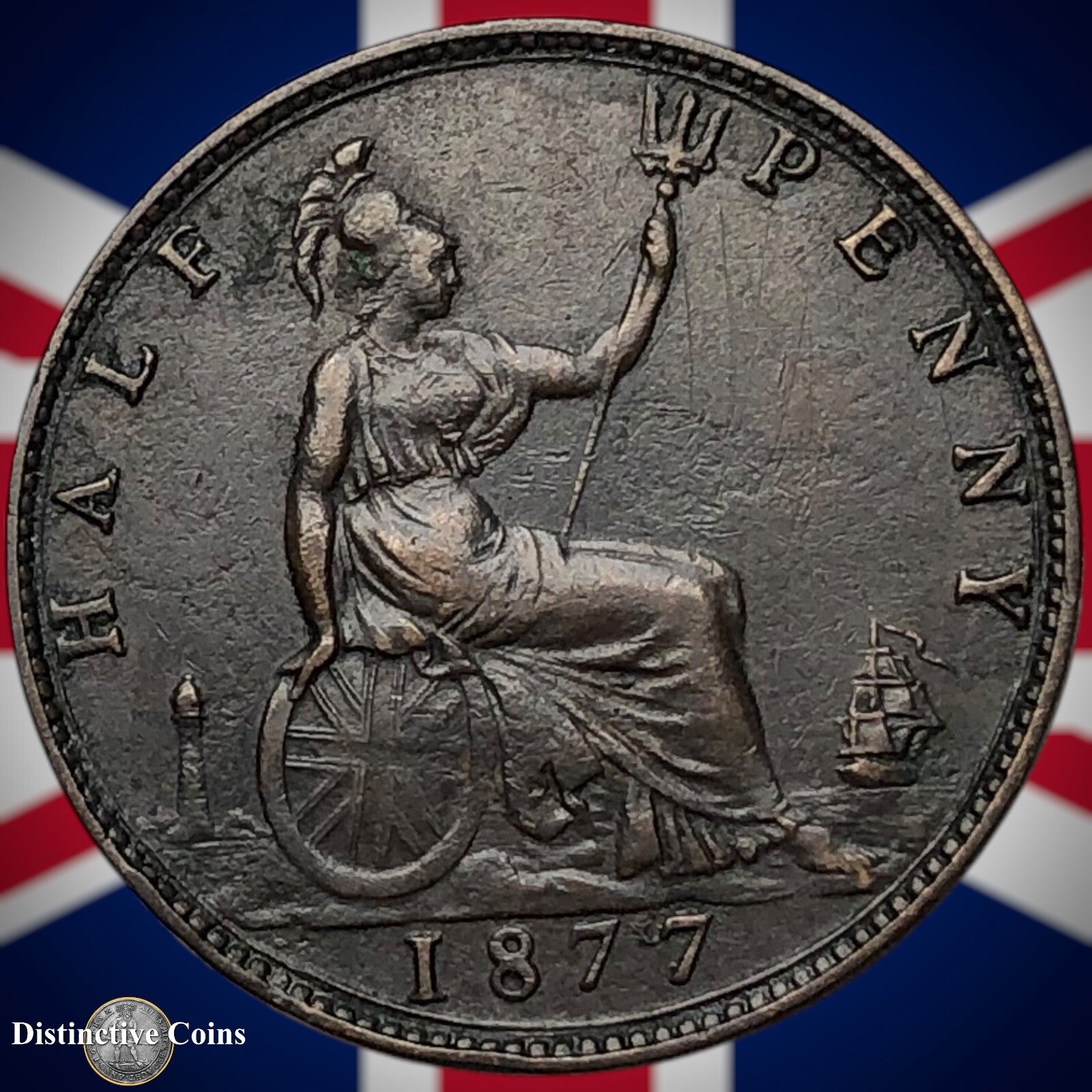 Great Britain 1877 Half Penny 1/2d GB5532