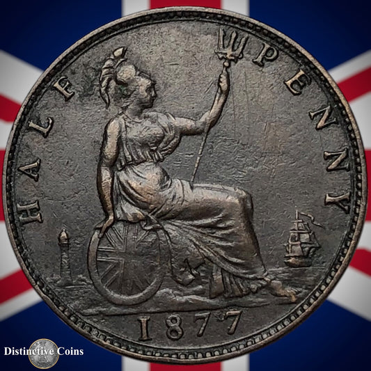 Great Britain 1877 Half Penny 1/2d GB5532