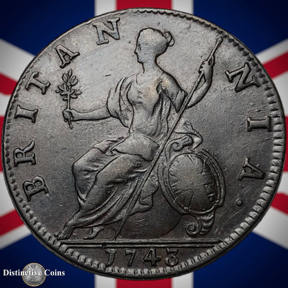 Great Britain 1743 Half Penny 1/2d GB5085