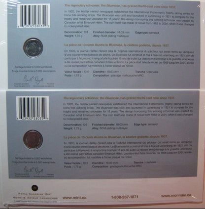 Lot of 12 Canada 2005 First Day Coinage Strikes in Holder