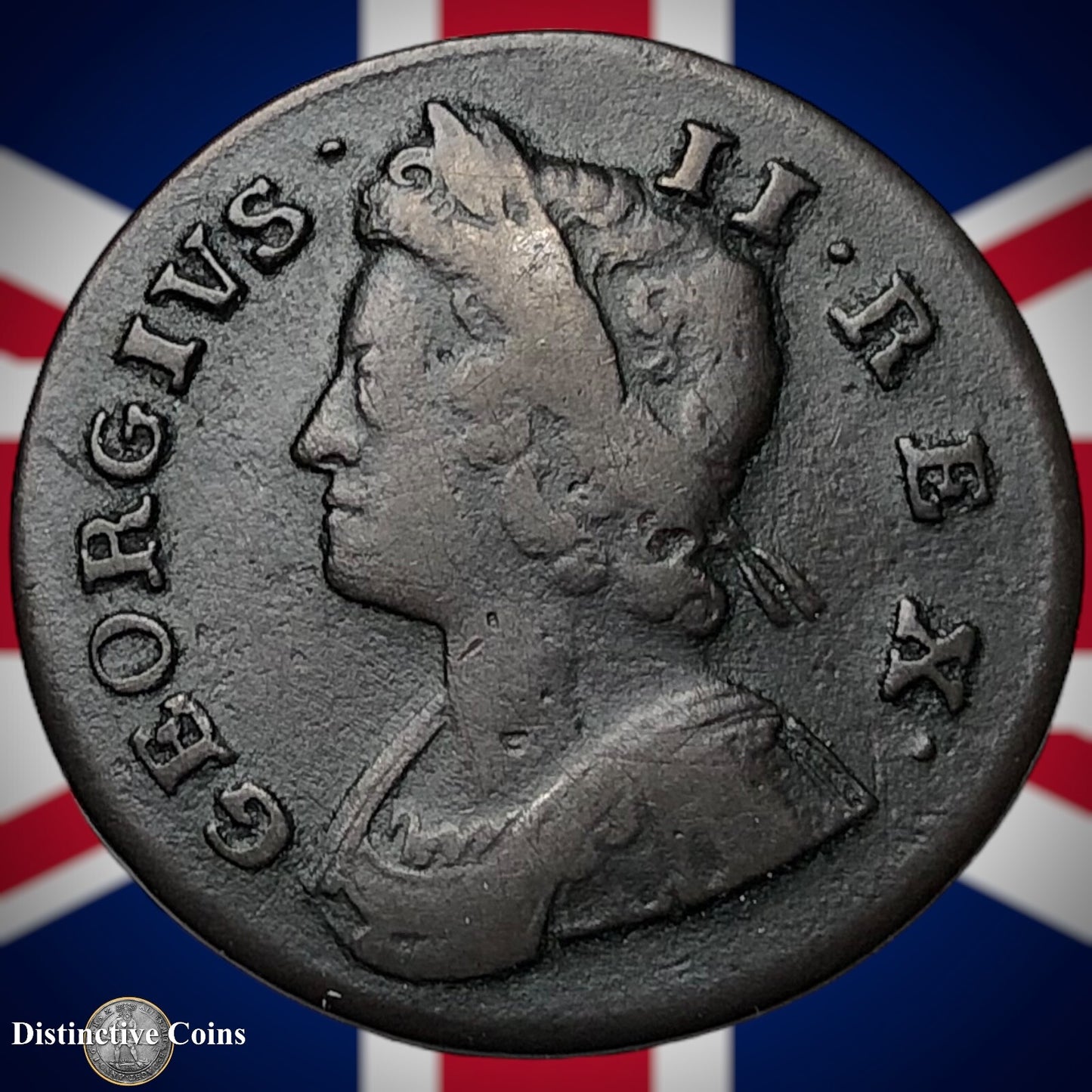 Great Britain 1739 Half Penny 1/2d GB5076