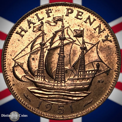 Great Britain 1951 Half Penny 1/2d GB6082