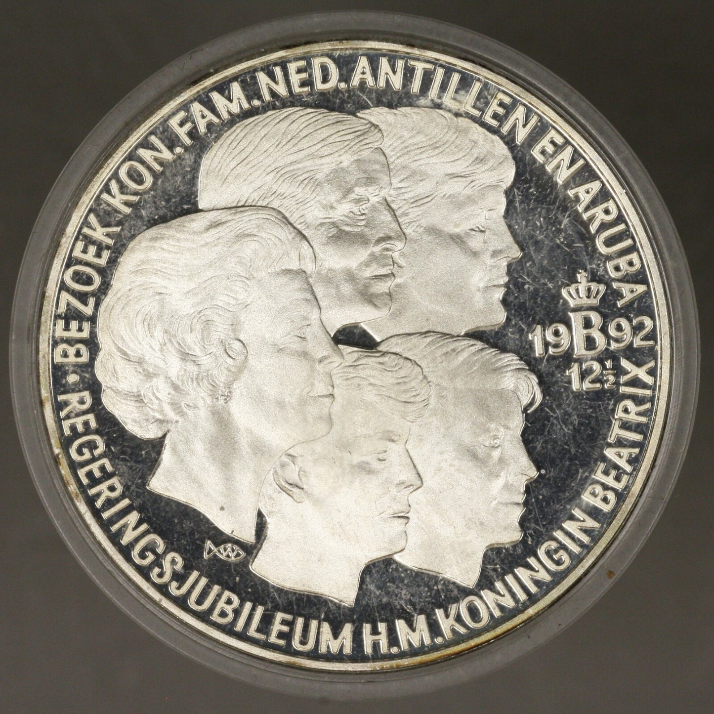 Netherlands 1992 25 ECU Visit to Neth Antilles and Aruba Proof