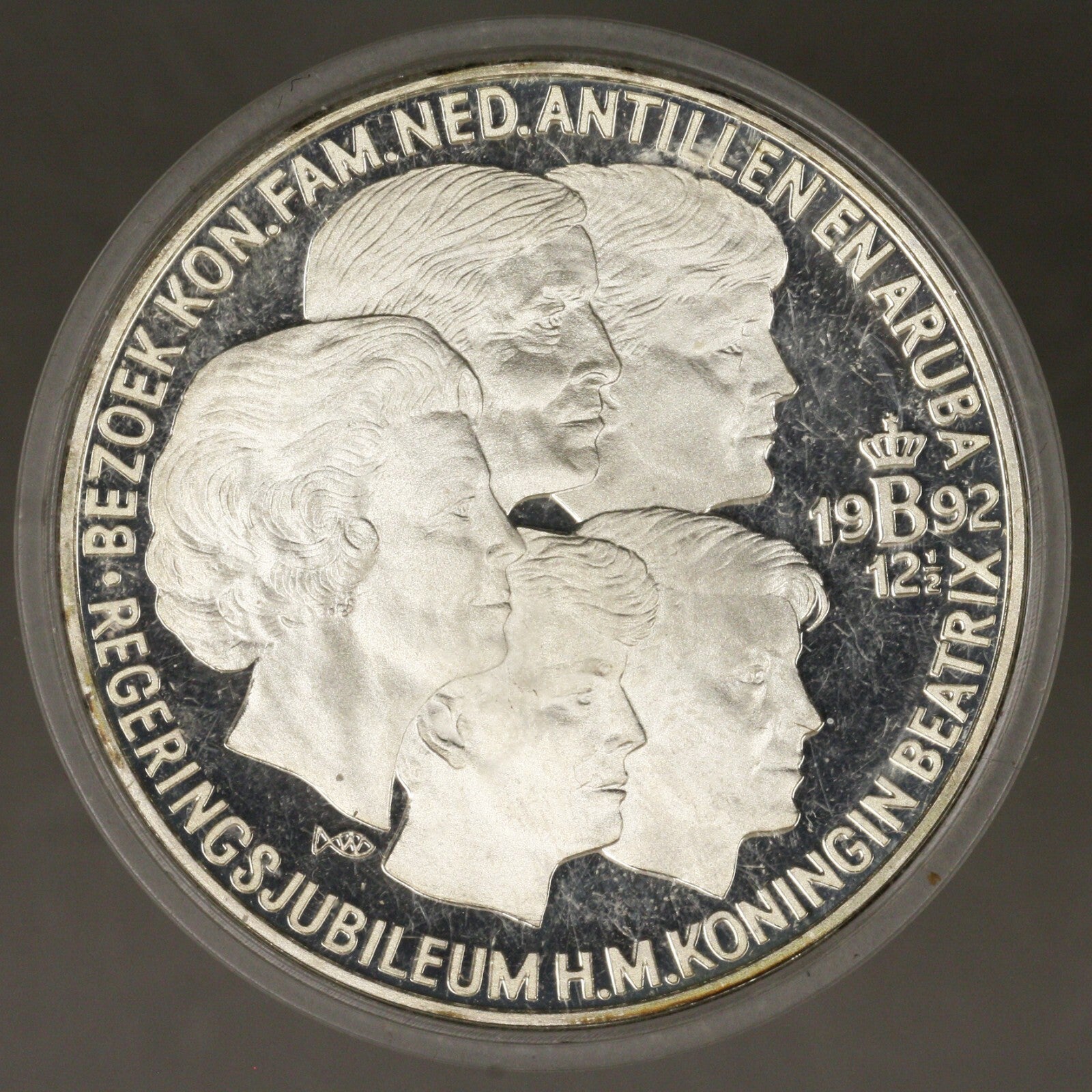 Netherlands 1992 25 ECU Visit to Neth Antilles and Aruba Proof