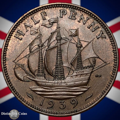 Great Britain 1939 Half Penny 1/2d GB6019