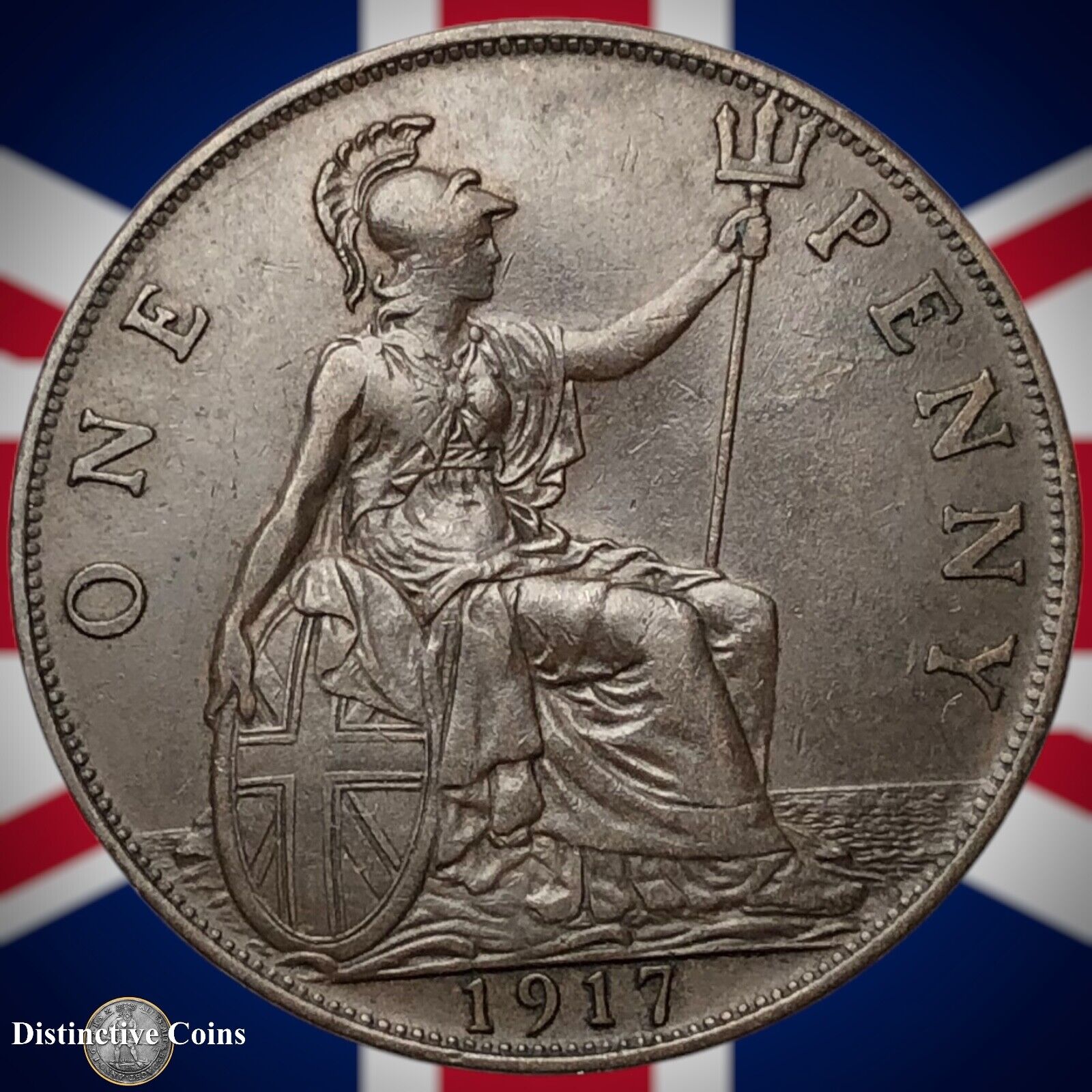 Great Britain 1917 Penny 1d GB6850