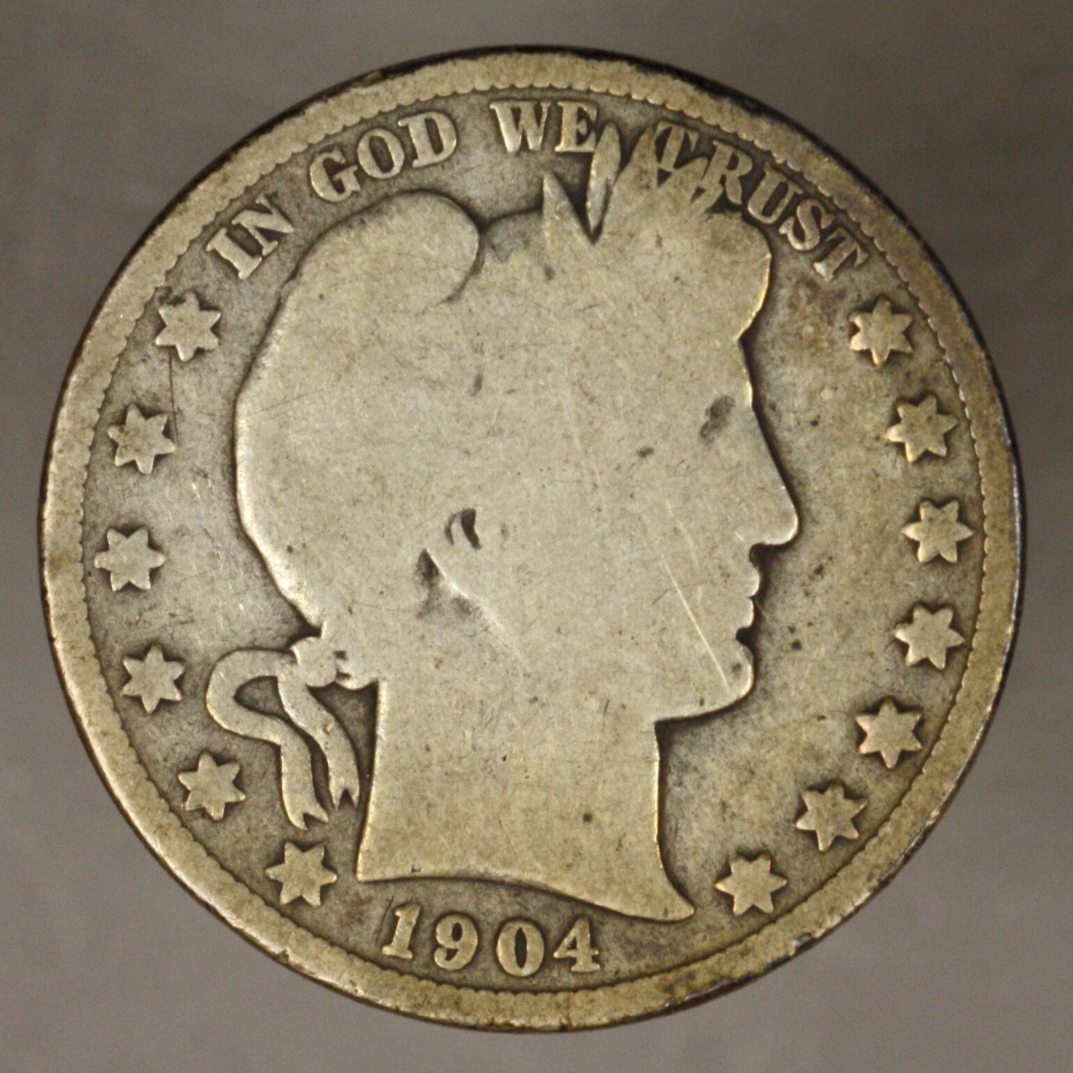 Barber Half Dollar 1904 O