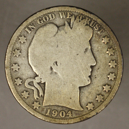 Barber Half Dollar 1904 O