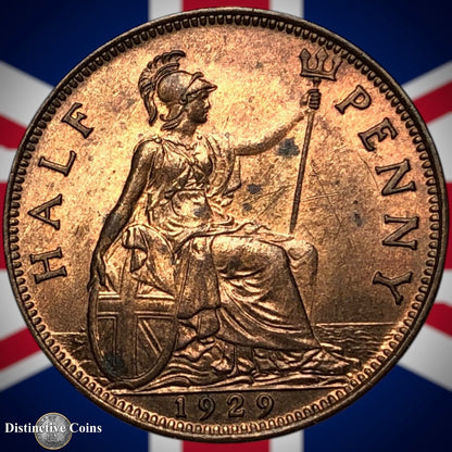 Great Britain 1929 Half Penny 1/2d GB5953