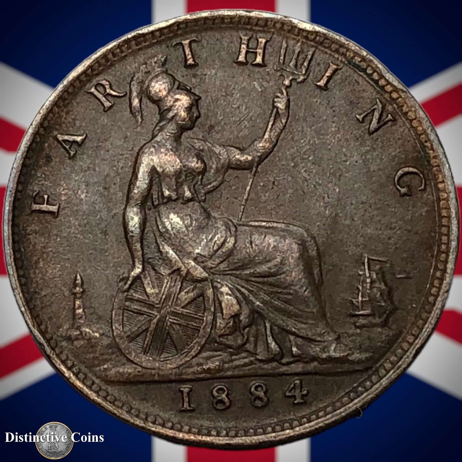 Great Britain 1884 Farthing 1/4d GB4065