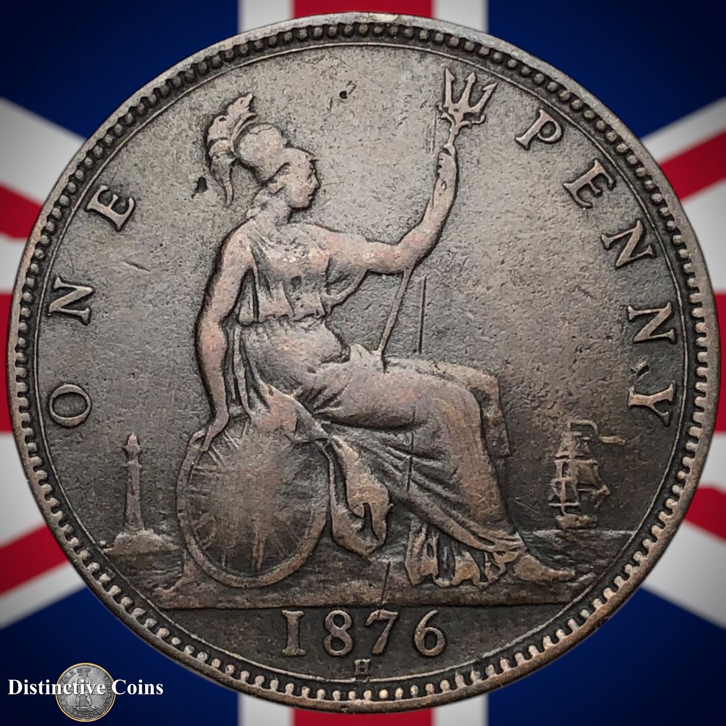 Great Britain 1876 H Penny 1d GB6378