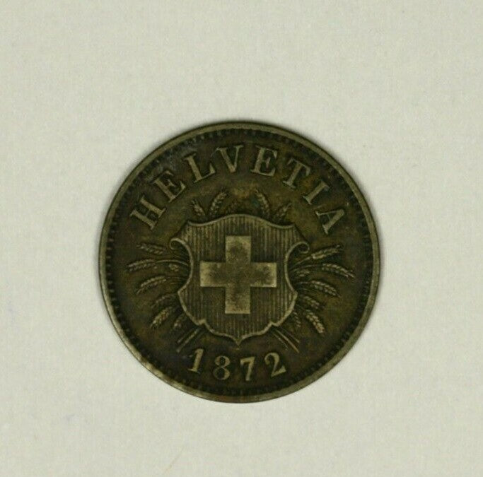 Switzerland 5 Rappen 1872-B  VF/XF   A960