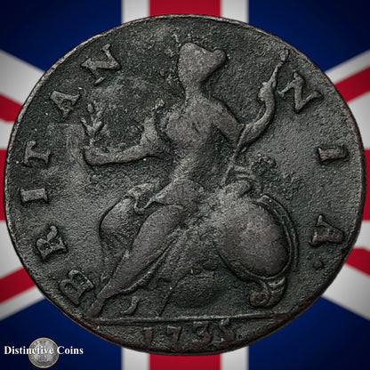 Great Britain 1735 Half Penny 1/2d GB5055