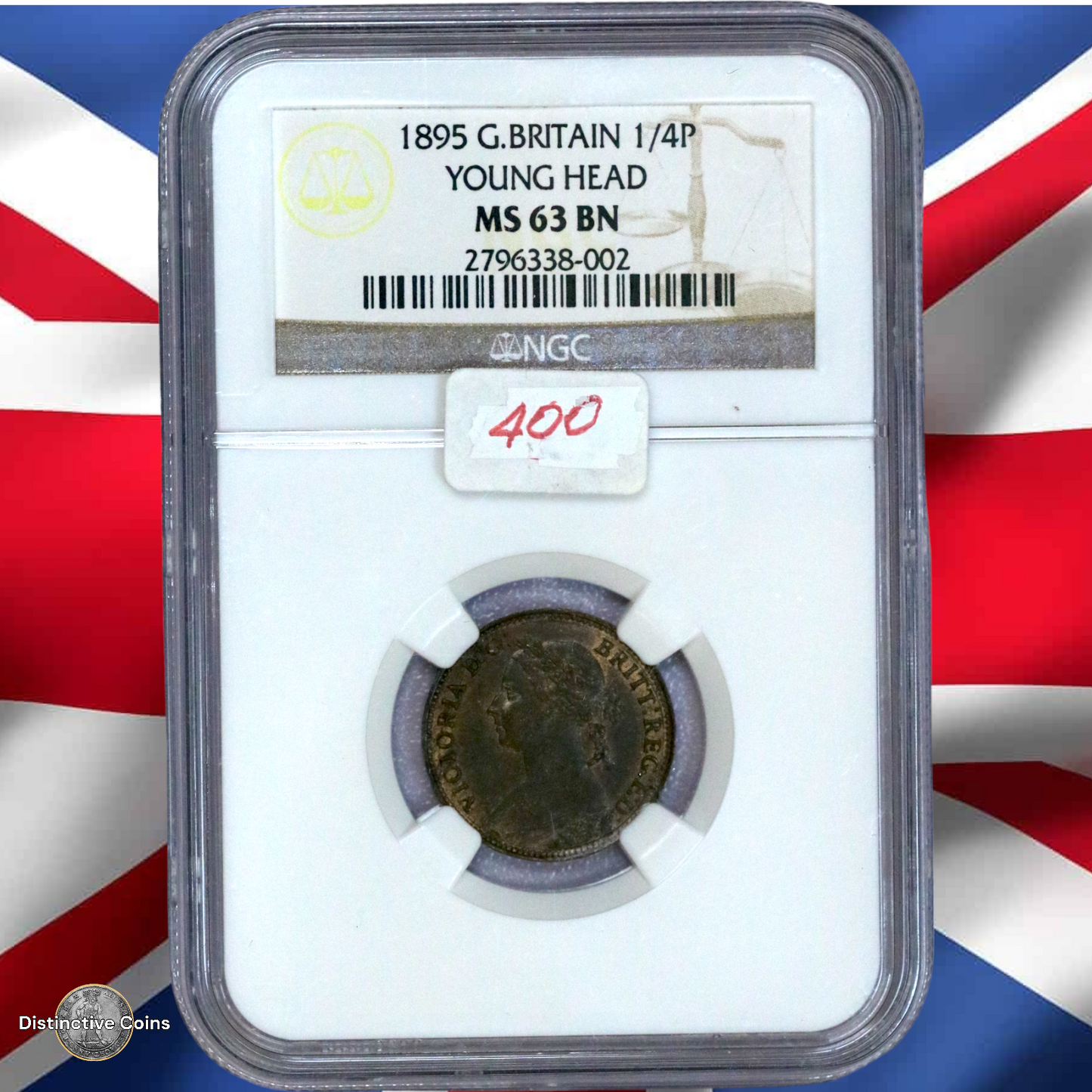 Great Britain 1895 Farthing NGC MS63BN - GBS057