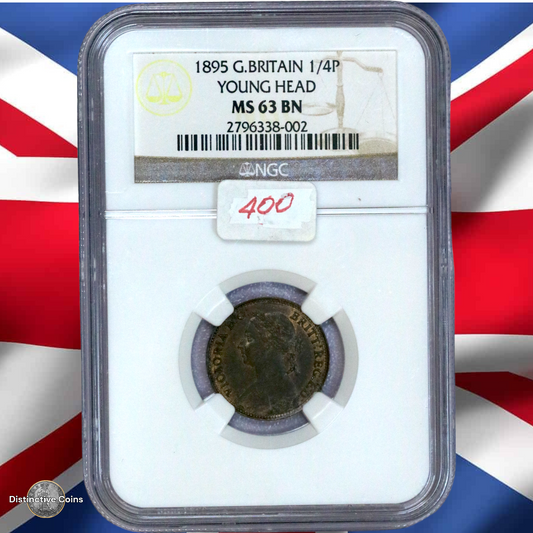 Great Britain 1895 Farthing NGC MS63BN - GBS057