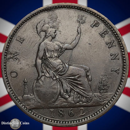 Great Britain 1862 Penny 1d GB6221