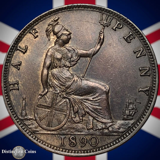 Great Britain 1890 Half Penny 1/2d GB5670