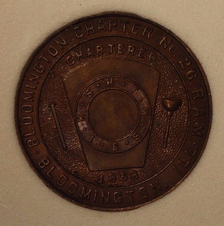 Lot Masonic Penny Tokens Illinois Certified Encapsulated