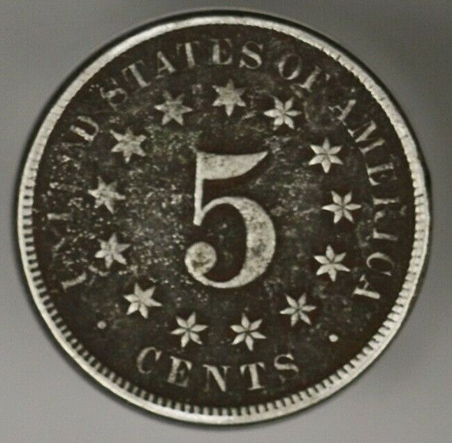 US 1869 Shield Nickel Dark Porous  A2748