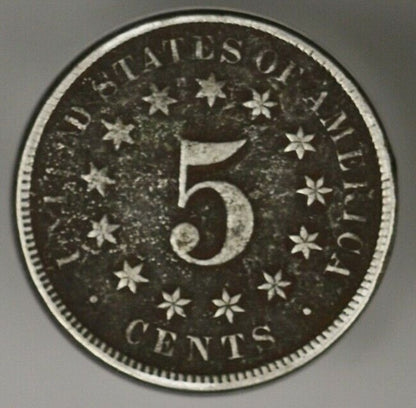 US 1869 Shield Nickel Dark Porous  A2748