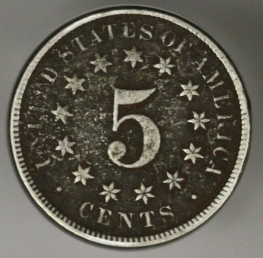 US 1869 Shield Nickel Dark Porous  A2748