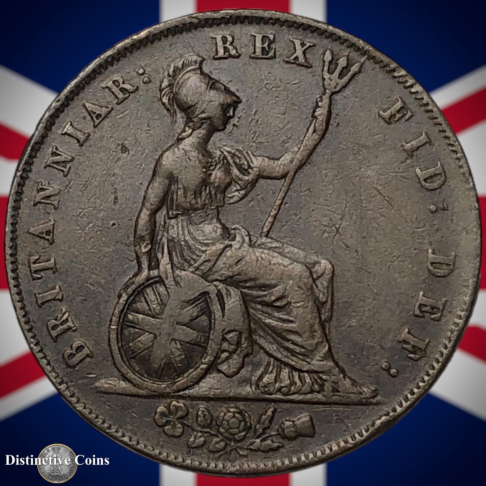 Great Britain 1827 Half Penny 1/2d GB5211