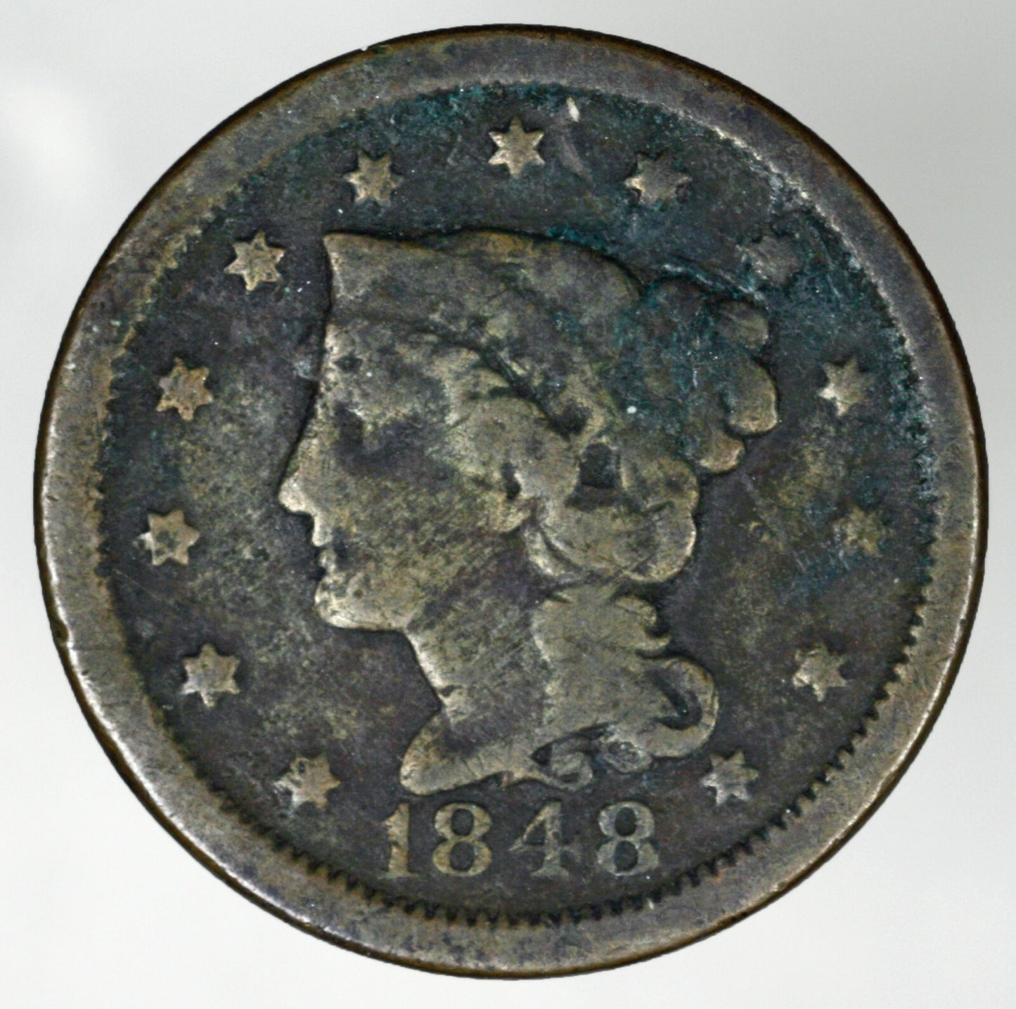 US 1848 Large Cent Porous  A3261