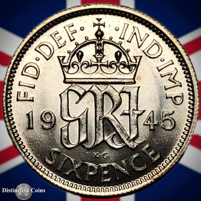 Great Britain 1945 Six Pence GB1765