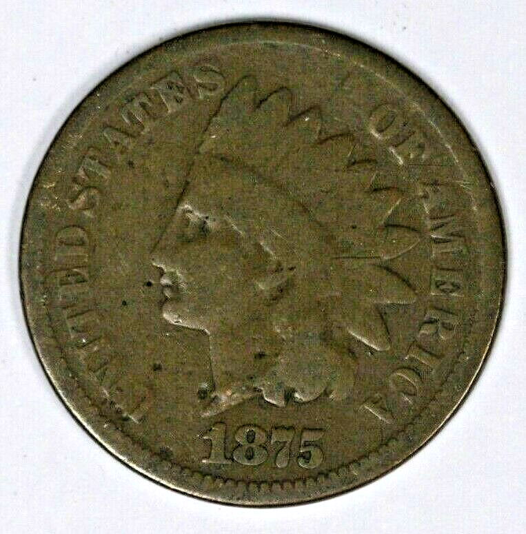 US 1875 Indian Head Penny Pitting  A2846