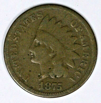 US 1875 Indian Head Penny Pitting  A2846