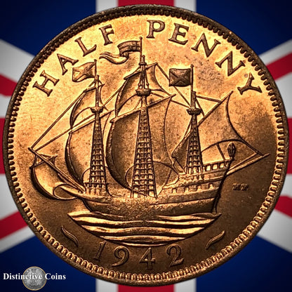 Great Britain 1942 Half Penny 1/2d GB6028