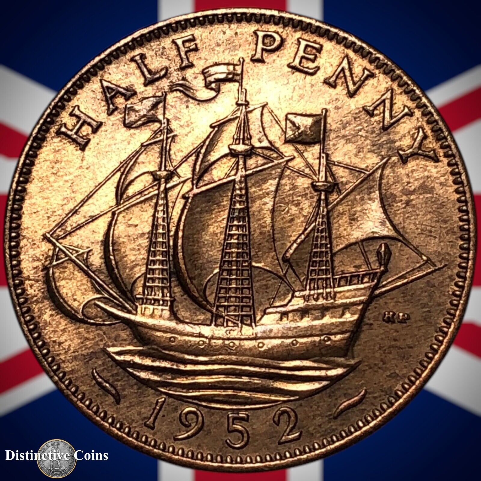 Great Britain 1952 Half Penny 1/2d GB6089