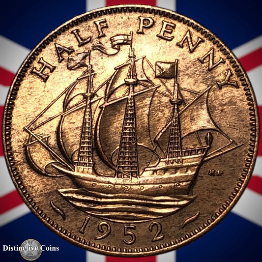 Great Britain 1952 Half Penny 1/2d GB6089