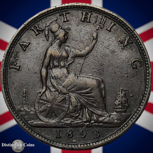 Great Britain 1893 Farthing 1/4d GB4329