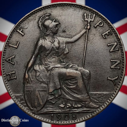 Great Britain 1908 Half Penny 1/2d GB5821