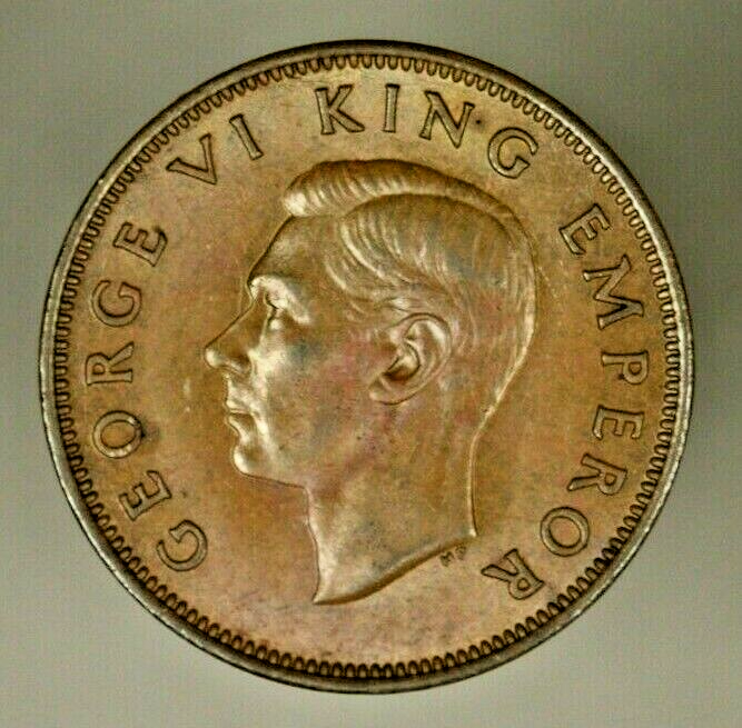 New Zealand 1/2 Penny 1942  Brown UNC   A819