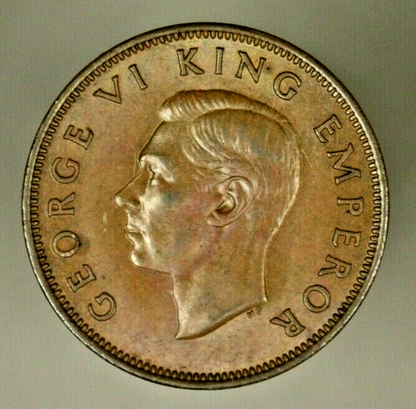New Zealand 1/2 Penny 1942  Brown UNC   A819