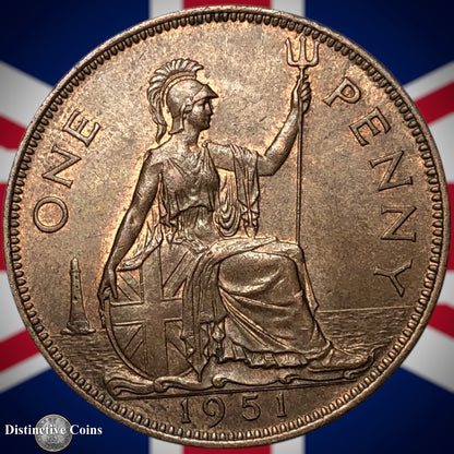 Great Britain 1951 Penny 1d GB7335