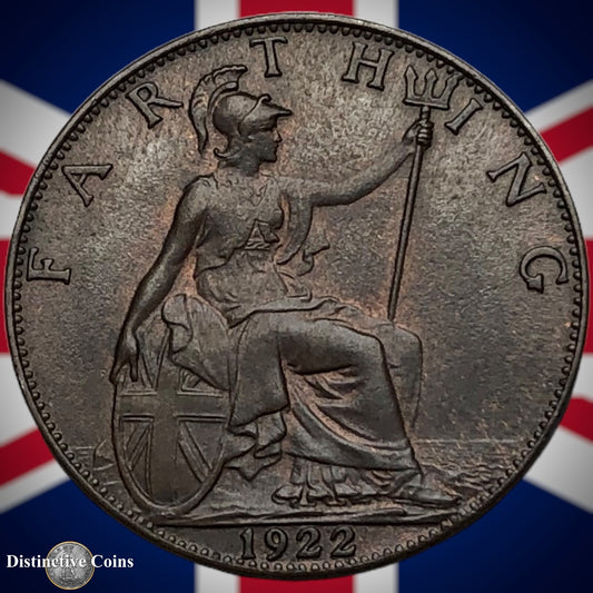Great Britain 1922 Farthing 1/4d GB4756