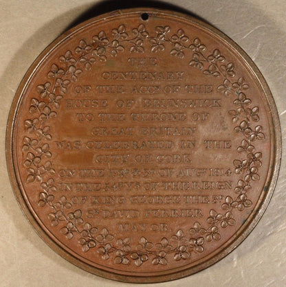 1814 Britain Ireland Geo III Centennial House Brunswick Medal 