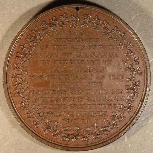 1814 Britain Ireland Geo III Centennial House Brunswick Medal 