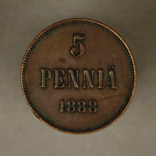 Finland 1888 5 Pennia 